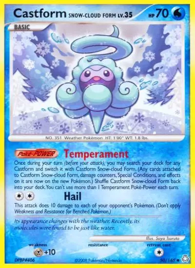 Castform Snow-Cloud Form 50/146 Legends Awakened Pokemon card