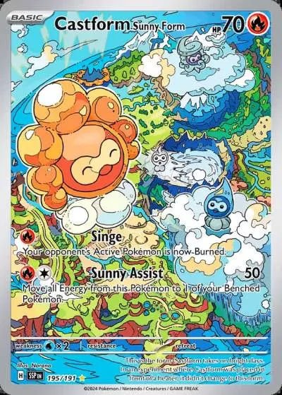 Castform Sunny Form 195/191 Surging Sparks Pokemon card
