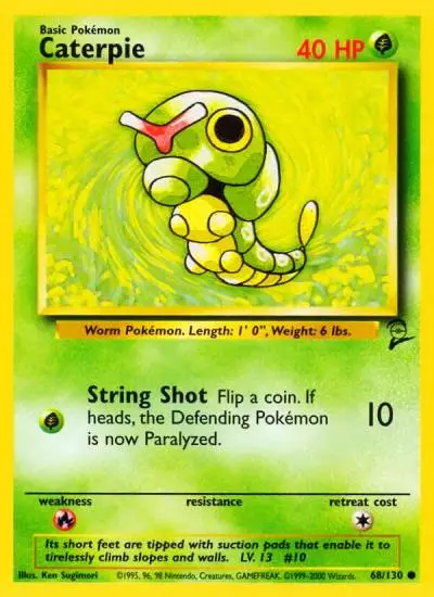 Caterpie 68/130 Base Set 2 Pokemon card