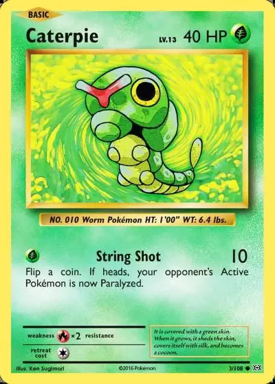 Caterpie 3/108 Evolutions Pokemon card