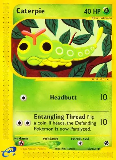 Caterpie 96/165 Expedition Base Set Pokemon card