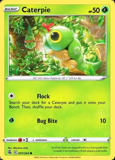 Caterpie 1/264 Fusion Strike Pokemon card