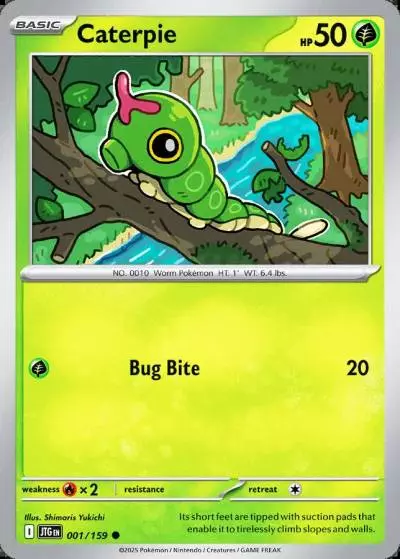 Caterpie 1/159 Journey Together Pokemon card