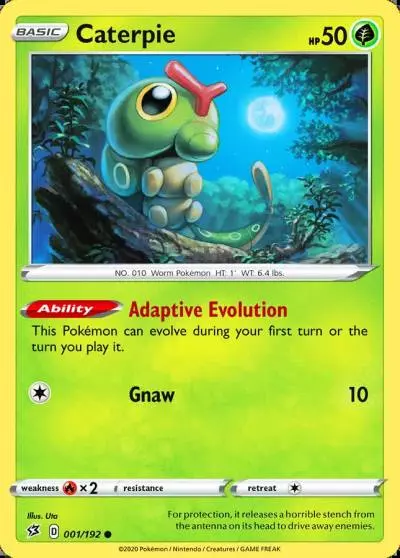 Caterpie 1/192 Rebel Clash Pokemon card