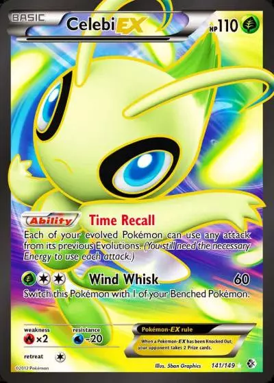 Celebi-EX 141/149 Boundaries Crossed Pokemon card