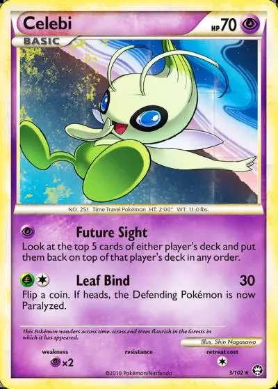 Celebi 3/102 HS—Triumphant Pokemon card
