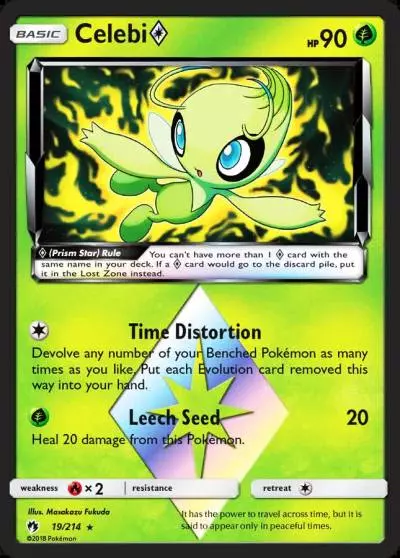 Celebi ◇ 19/214 Lost Thunder Pokemon card
