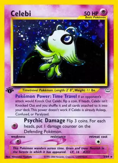 Celebi 3/64 Neo Revelation Pokemon card