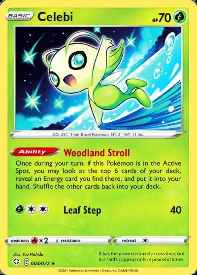 Celebi 3/72 Shining Fates Pokemon card