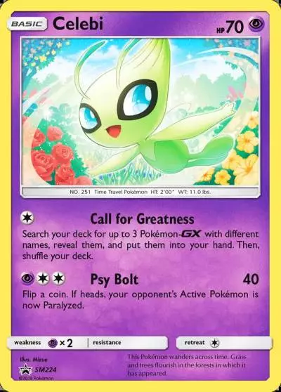 Celebi SM224/248 SM Black Star Promos Pokemon card