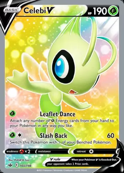 Celebi V 160/198 Chilling Reign Pokemon card