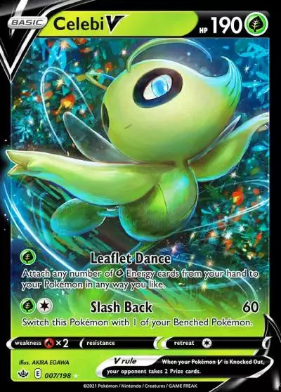 Celebi V 7/198 Chilling Reign Pokemon card
