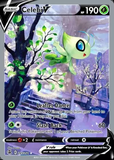 Celebi V 245/264 Fusion Strike Pokemon card