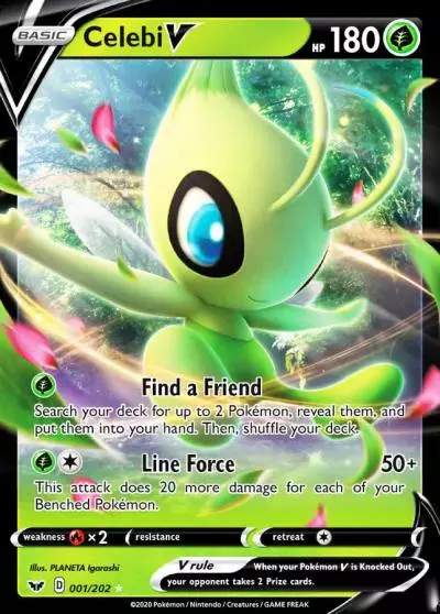 Celebi V 1/202 Sword & Shield Pokemon card