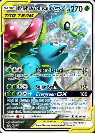 Celebi & Venusaur-GX SM167/248 SM Black Star Promos Pokemon card