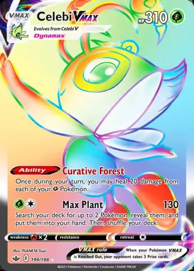 Celebi VMAX 199/198 Chilling Reign Pokemon card