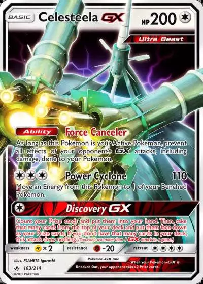 Celesteela-GX 163/214 Unbroken Bonds Pokemon card