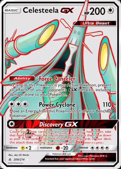 Celesteela-GX 208/214 Unbroken Bonds Pokemon card