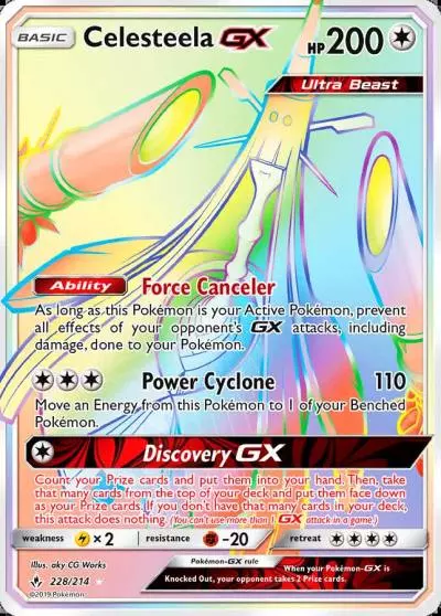 Celesteela-GX 228/214 Unbroken Bonds Pokemon card