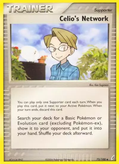Celio's Network 73/100 Crystal Guardians Pokemon card