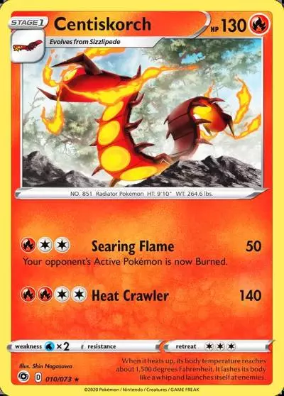 Centiskorch 10/73 Champion's Path Pokemon card
