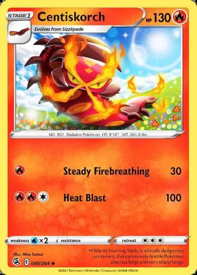 Centiskorch 49/264 Fusion Strike Pokemon card