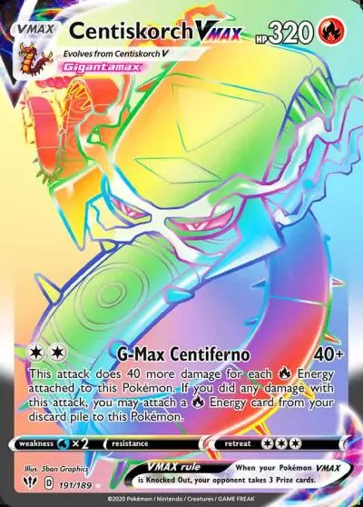 Centiskorch VMAX 191/189 Darkness Ablaze Pokemon card