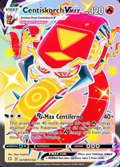 Centiskorch VMAX SV109/122 Shining Fates Shiny Vault Pokemon card