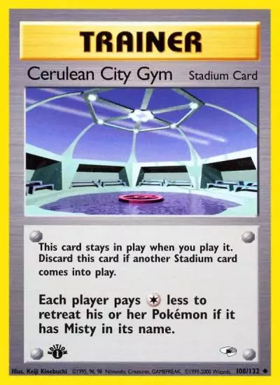 Cerulean City Gym 108/132 Gym Heroes Pokemon card