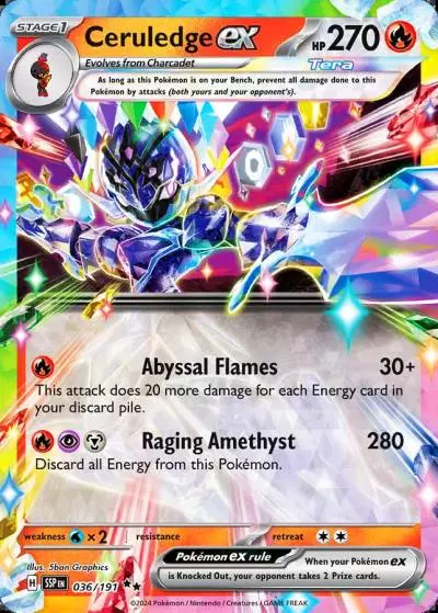 Ceruledge ex 36/191 Surging Sparks Pokemon card