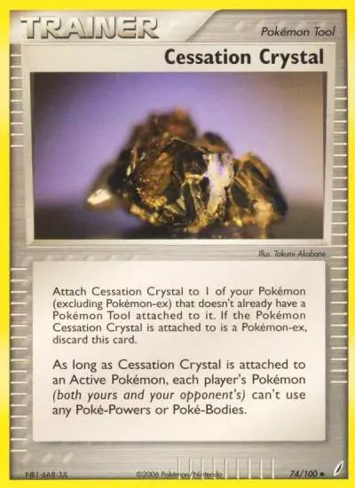 Cessation Crystal 74/100 Crystal Guardians Pokemon card