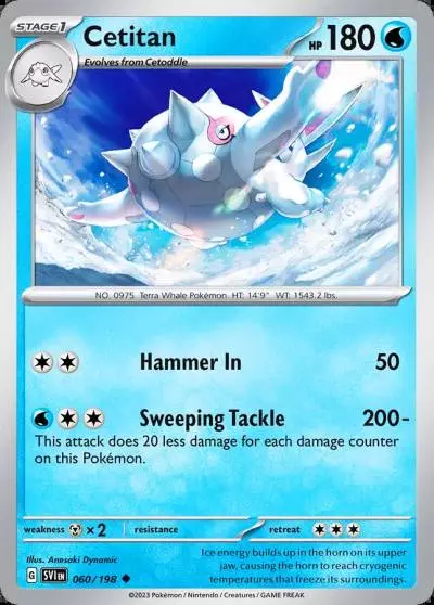 Cetitan 60/198 Scarlet & Violet Pokemon card