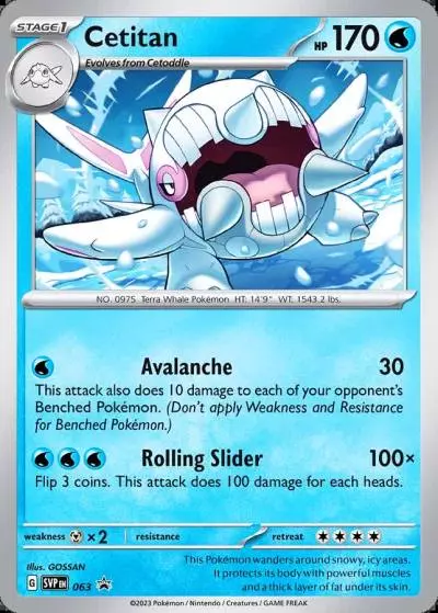 Cetitan 63/165 Scarlet & Violet Black Star Promos Pokemon card