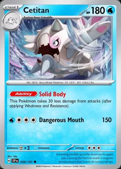 Cetitan 54/191 Surging Sparks Pokemon card
