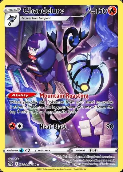 Chandelure TG04/30 Lost Origin Trainer Gallery Pokemon card