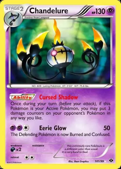 Chandelure 101/99 Next Destinies Pokemon card