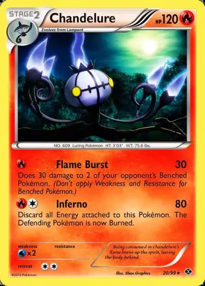 Chandelure 20/99 Next Destinies Pokemon card