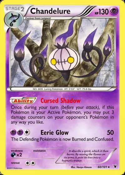 Chandelure 60/101 Noble Victories Pokemon card