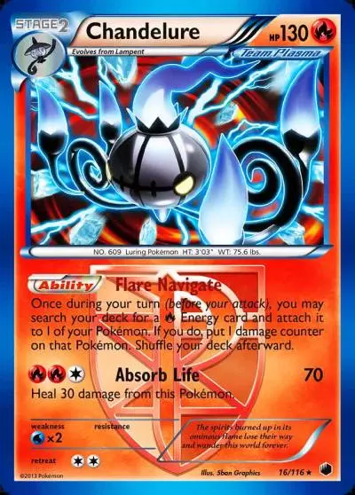 Chandelure 16/116 Plasma Freeze Pokemon card