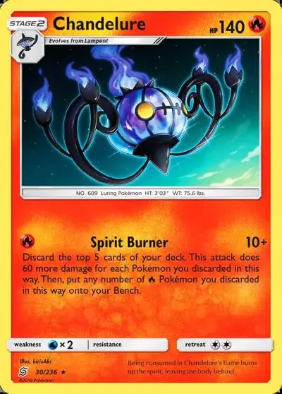 Chandelure 30/236 Unified Minds Pokemon card