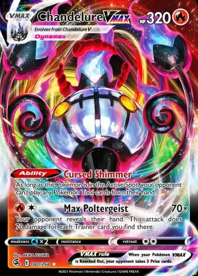 Chandelure VMAX 40/264 Fusion Strike Pokemon card