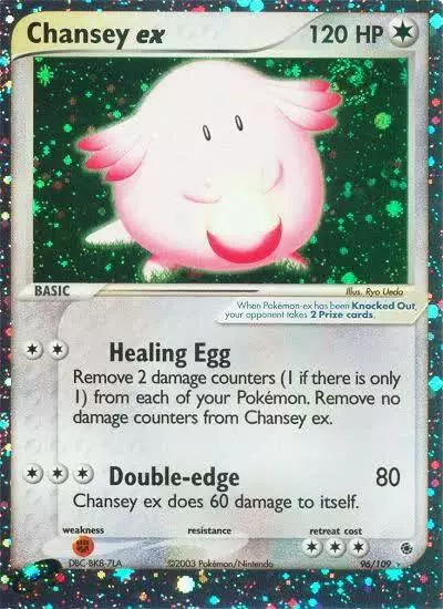 Chansey ex 96/109 Ruby & Sapphire Pokemon card