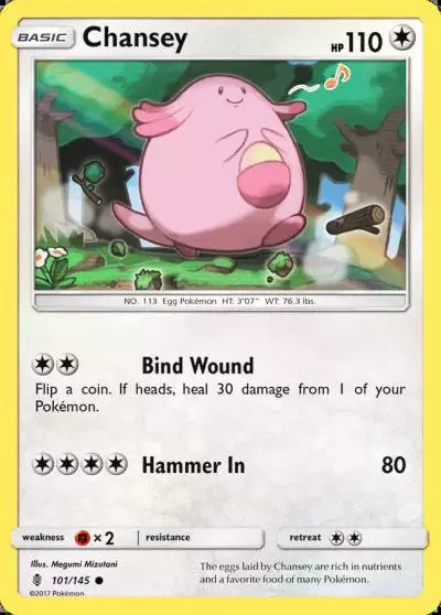 Chansey 101/145 Guardians Rising Pokemon card