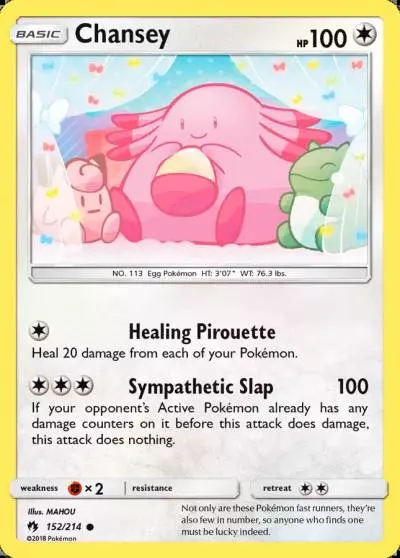 Chansey 152/214 Lost Thunder Pokemon card