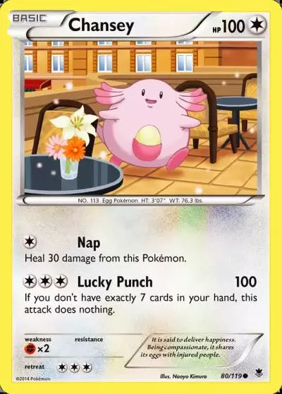 Chansey 80/119 Phantom Forces Pokemon card