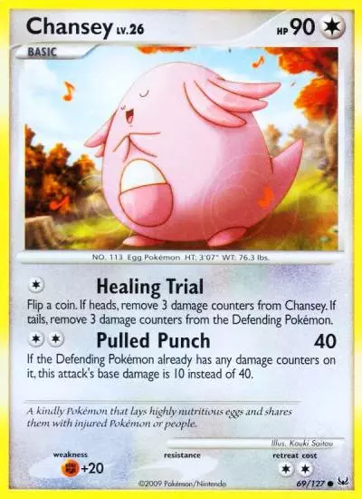 Chansey 69/127 Platinum Pokemon card