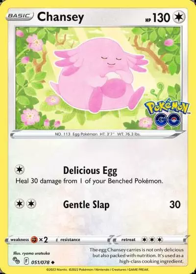 Chansey 51/78 Pokémon GO Pokemon card