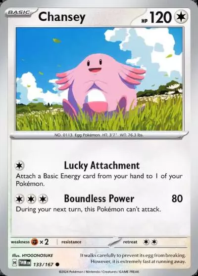 Chansey 133/167 Twilight Masquerade Pokemon card
