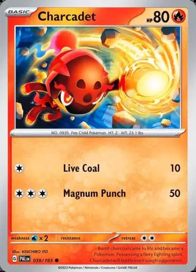 Charcadet 39/193 Paldea Evolved Pokemon card