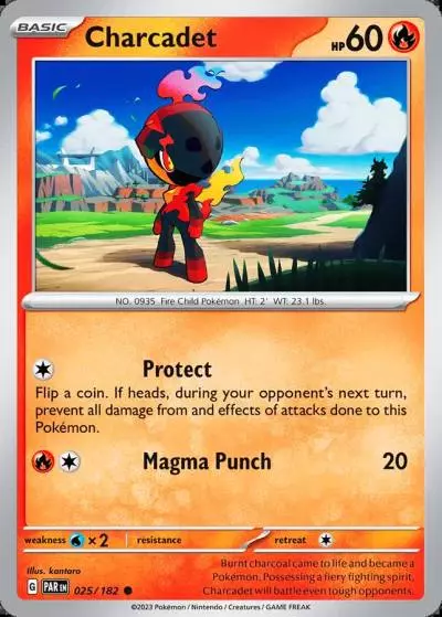 Charcadet 25/182 Paradox Rift Pokemon card